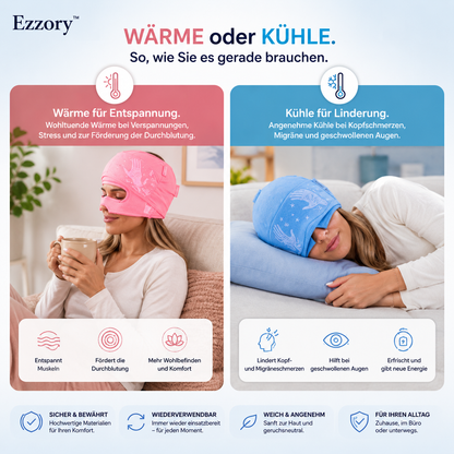 Ezzory™ – Migräne-Kühlkappe mit Augenmaske