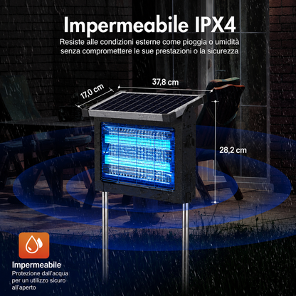 Ezzory™ SolarShield Zanzariera Elettrica Solare da Esterno